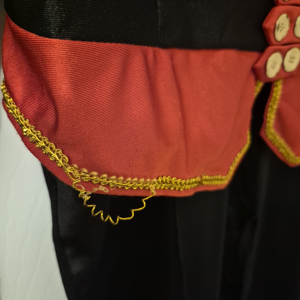 Black and Red Women's Jacket with Gold Accents - Picture 8 of 10